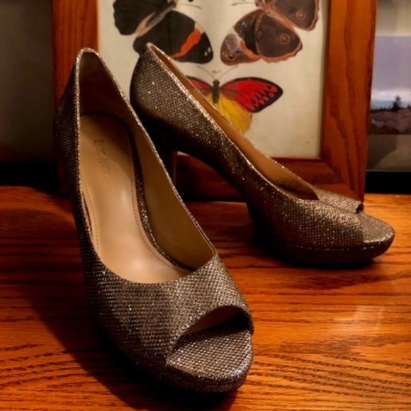 Enzo Angiolini Silver Sparkly Heels - Picture 7 of 12